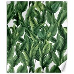 Green banana leaves Canvas 8  x 10 