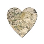 Tartaria Empire Vintage Map Heart Magnet
