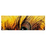 Sunset Illustration Water Night Sun Landscape Grass Clouds Painting Digital Art Drawing Banner and Sign 6  x 2 