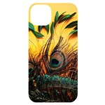 Forest Owl Art Snow Winter iPhone 14 Plus Black UV Print Case