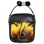 Japan Art Artwork Asia Drawing Lake Landscape Mountain Nature Oriental Girls Sling Bag