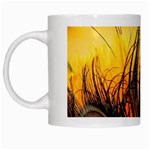 Peacock Feather Native White Mug