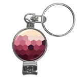 Hexagon Valentine Valentines Nail Clippers Key Chain