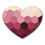 Hexagon Valentine Valentines Heart Mousepad