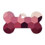 Hexagon Valentine Valentines Dog Tag Bone (Two Sides)
