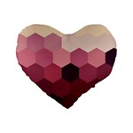 Hexagon Valentine Valentines Standard 16  Premium Flano Heart Shape Cushions