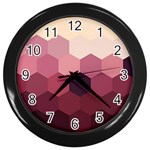 Love Amour Butterfly Colors Flowers Text Wall Clock (Black)