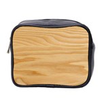 Light Wooden Texture, Wooden Light Brown Background Mini Toiletries Bag (Two Sides)