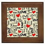 Love Abstract Background Love Textures Framed Tile