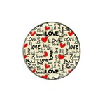 Love Abstract Background Love Textures Hat Clip Ball Marker (4 pack)