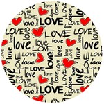 Love Abstract Background Love Textures Wooden Bottle Opener (Round)