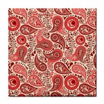 Paisley Red Ornament Texture Tile Coaster