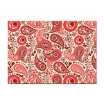 Paisley Red Ornament Texture Sticker A4 (10 pack)