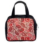 Paisley Red Ornament Texture Classic Handbag (Two Sides)