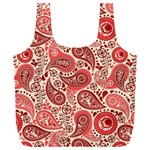 Paisley Red Ornament Texture Full Print Recycle Bag (XXXL)