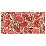 Paisley Red Ornament Texture Banner and Sign 8  x 4 