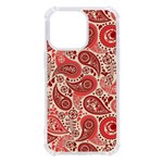 Paisley Red Ornament Texture iPhone 13 Pro TPU UV Print Case