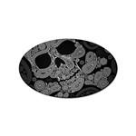 Paisley Skull, Abstract Art Sticker (Oval)