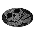 Paisley Skull, Abstract Art Oval Magnet