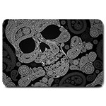 Paisley Skull, Abstract Art Large Doormat