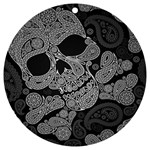 Paisley Skull, Abstract Art UV Print Acrylic Ornament Round