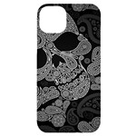 Paisley Skull, Abstract Art iPhone 14 Plus Black UV Print Case