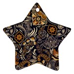 Paisley Texture, Floral Ornament Texture Ornament (Star)