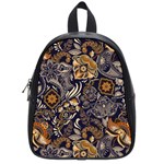 Paisley Texture, Floral Ornament Texture School Bag (Small)