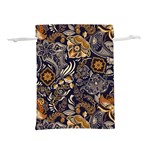 Paisley Texture, Floral Ornament Texture Lightweight Drawstring Pouch (L)