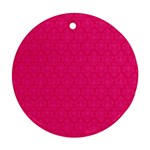 Pink Pattern, Abstract, Background, Bright Round Ornament (Two Sides)