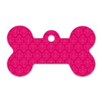 Pink Pattern, Abstract, Background, Bright Dog Tag Bone (Two Sides)