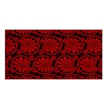 Red Floral Pattern Floral Greek Ornaments Satin Shawl 45  x 80 