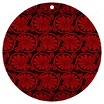 Red Floral Pattern Floral Greek Ornaments UV Print Acrylic Ornament Round