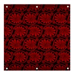 Red Floral Pattern Floral Greek Ornaments Banner and Sign 4  x 4 