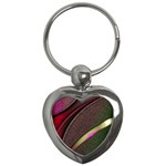 Circle Colorful Shine Line Pattern Geometric Key Chain (Heart)