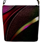 Circle Colorful Shine Line Pattern Geometric Flap Closure Messenger Bag (S)