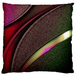 Circle Colorful Shine Line Pattern Geometric Standard Premium Plush Fleece Cushion Case (Two Sides)