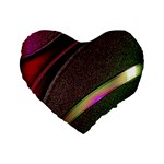 Circle Colorful Shine Line Pattern Geometric Standard 16  Premium Flano Heart Shape Cushions