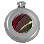 Pattern Texture Leaves Round Hip Flask (5 oz)