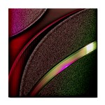 Texture Abstract Curve  Pattern Red Tile Coaster