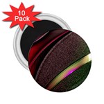 Texture Abstract Curve  Pattern Red 2.25  Magnets (10 pack) 