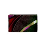 Texture Abstract Curve  Pattern Red Cosmetic Bag (Small)