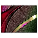 Texture Abstract Curve  Pattern Red Two Sides Premium Plush Fleece Blanket (Extra Small)