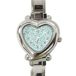 Round Ornament Texture Heart Italian Charm Watch