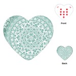 Round Ornament Texture Playing Cards Single Design (Heart)