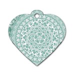 Round Ornament Texture Dog Tag Heart (One Side)