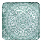 Round Ornament Texture Square Glass Fridge Magnet (4 pack)