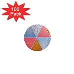 Texture With Triangles 1  Mini Magnets (100 pack) 