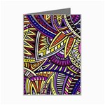 Violet Paisley Background, Paisley Patterns, Floral Patterns Mini Greeting Card