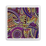 Violet Paisley Background, Paisley Patterns, Floral Patterns Memory Card Reader (Square)